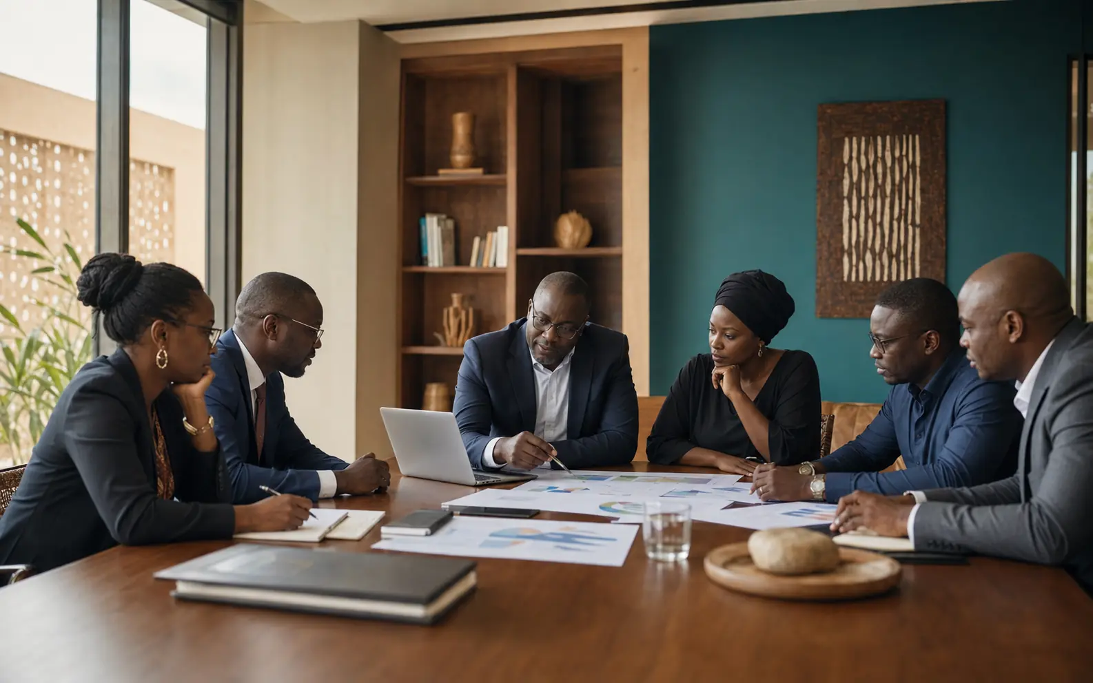 Consultants africains en séance stratégique